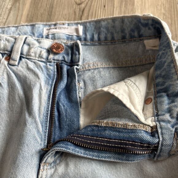 Garage Vintage Straight Light Wash Ripped Distressed Jeans Size 00 - Picture 5 of 6